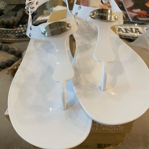White Michael Kors sandals